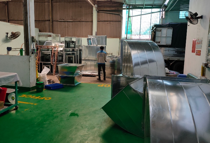 Dự án hệ thống thông gió làm mát nhà xưởng ở công ty Nhật Tân 3