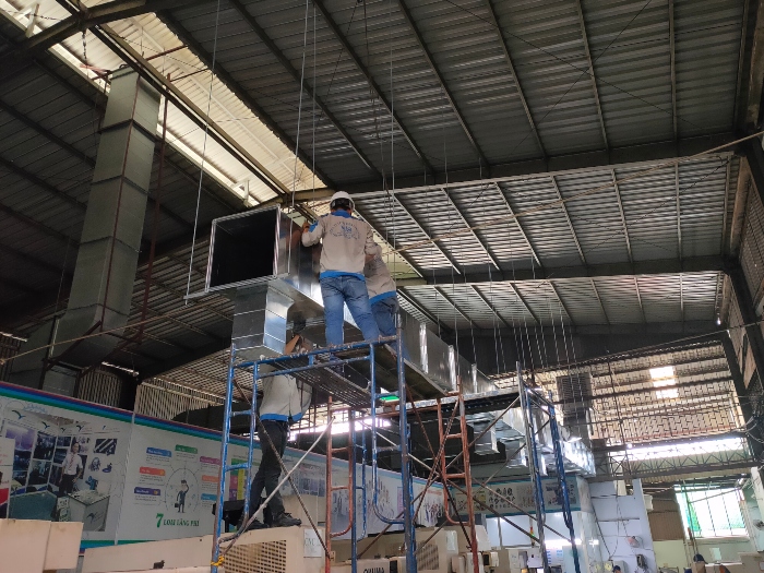 Dự án hệ thống thông gió làm mát nhà xưởng ở công ty Nhật Tân 4
